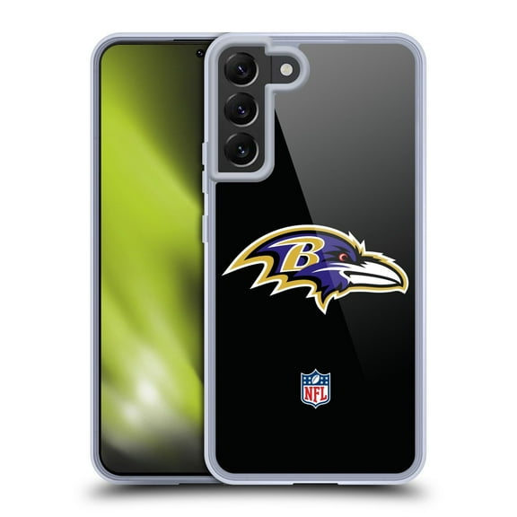 Head Case Designs NFL Baltimore Ravens Logo Plain Soft Gel Case for Samsung Galaxy S22 5G