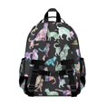 thumbnail image 3 of Patterned Cat Silhouette Black Pattern Backpack for School, Cute School Bag with Adjustable Shoulder Straps and Padded Back, 15.25"x11.5"x5.25", 3 of 5