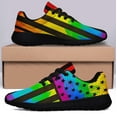 thumbnail image 3 of Rainbow Pride Shoes Men Women Fashion LGBT Sneakers Adult Lightweight Breathable Running Shoes Black Size 12, 3 of 7