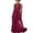 Wine Dress, variant on Women's Halter Neck Sleeveless Maxi Dress V Neck Casual Loose A Line Flowy Long Dress Lightweight Summer Sundress Boho Beach Dress Watermelon Red