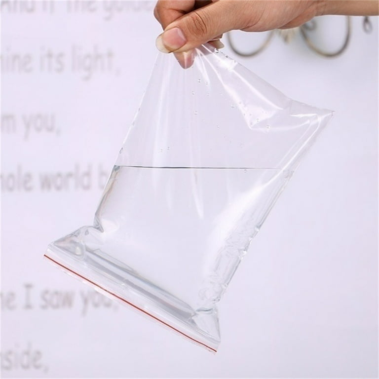 Clear Reclosable Bags 12x12, Pack of 100 Plastic Baggies for Jewelry with  Handles, Polyethylene 3 Mil Plastic Zip Bags, Waterproof Clear Zipper Bags  for Organizing Candy, Seeds, Clothes 