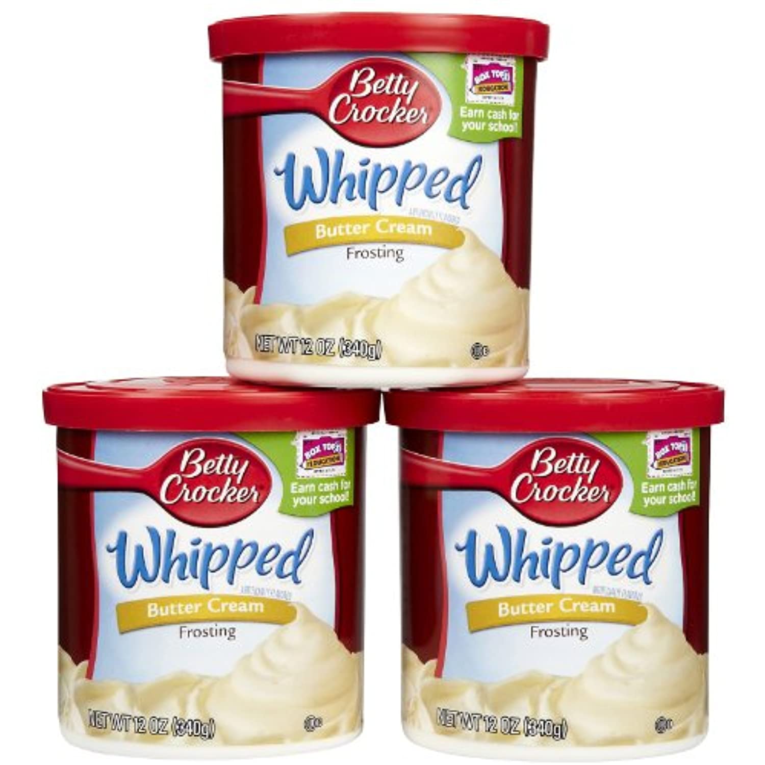 Betty Crocker Whipped Fosting Butter Cream 12 Oz 3 Pk