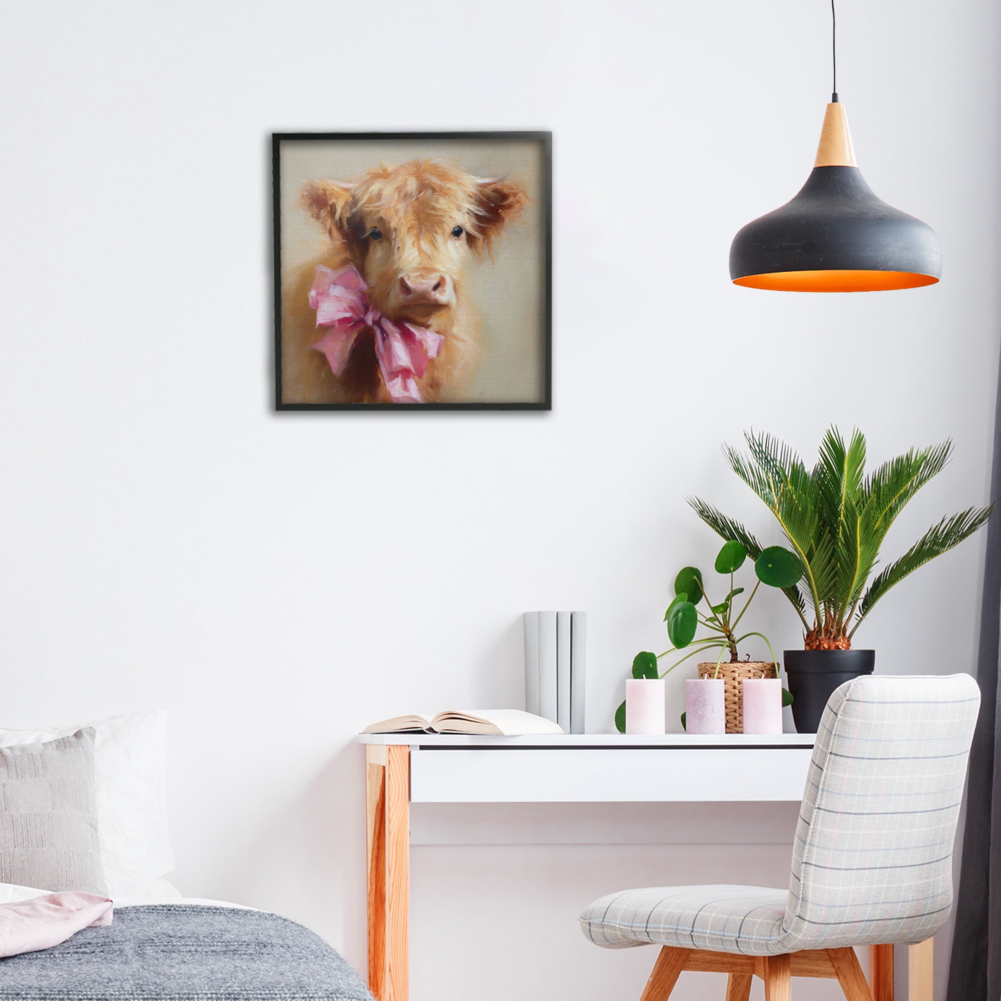 Stupell Industries Little Highland Sweetheart Black Framed Giclee Art, design by Tina LeCour