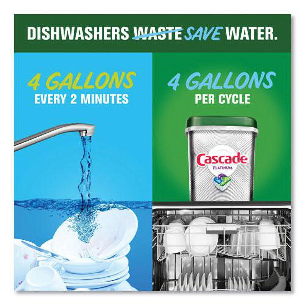 Cascade Platinum ActionPacs + Oxi Dishwashing Detergent Pods Fresh Scent 48 Pods/Box (3700027425)