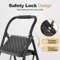 thumbnail image 3 of Step Ladder Step Stool for Adults Step Ladder Folding Step Stool with Cushioned Handle lbs/ kg Capacity Step Ladder with Wide Slip Pedal Ergonomic Design, 3 of 7