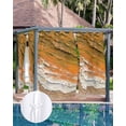 thumbnail image 7 of Outdoor Curtains for Patio Ombre Orange Beach Wave Oil Painting Style Waterproof Privacy Outside Curtains with 2 Tiebacks Grommet Top Pergola Curtains for Porch Cabana Gazebo 1 Panel, 54x84 inch, 7 of 7