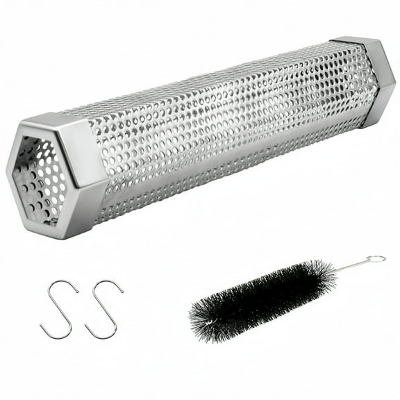 Smoke Tube - 12'' Smoke Tube for Pellet Grill 5 Hours of Billowing Smoke, Stainless Steel Pellet Smoker Tube for All Grill or Smoker, Hot or Cold Smoking