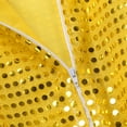 thumbnail image 5 of XUNZOO Boys Girls Hip Hop Dance Outfits Sequins Long Sleeve Zipper Hoodie Jacket with Pants Yellow 150, 5 of 7