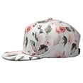thumbnail image 3 of Bright Floral Print Snapback Cap, Adjustable Flat Bill Hat, Colorful Watercolor Flowers, Hip Hop Style Unisex, 3 of 8