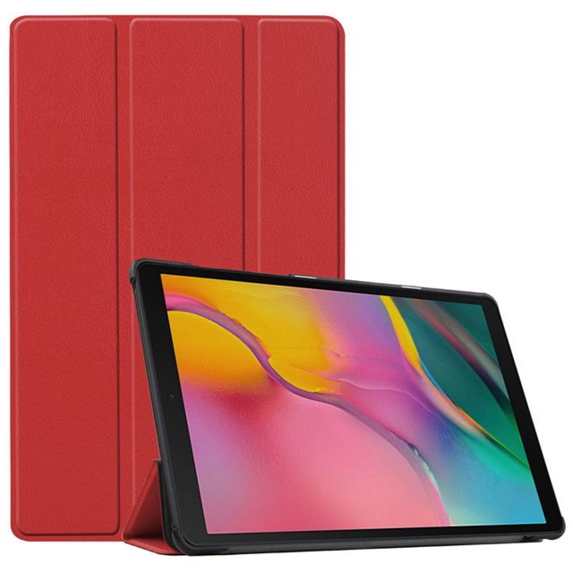 PANDACO Étui Folio en Cuir Rouge Samsung Galaxy Tab S7 / Tab S8 (11 Pouces)
