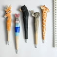 thumbnail image 1 of Bolígrafo de madera tallado a mano con forma de jirafa, elefante, dibujo animado, creativo, para tallar madera, bricolaje, 1 of 1