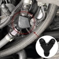 thumbnail image 1 of Y Adapter Block Coupler Union Fitting, Coupler Union Fitting Splitter Black Anodized Coating Leak Proof Y Adapter Universal For Fuel Hose, 1 of 8