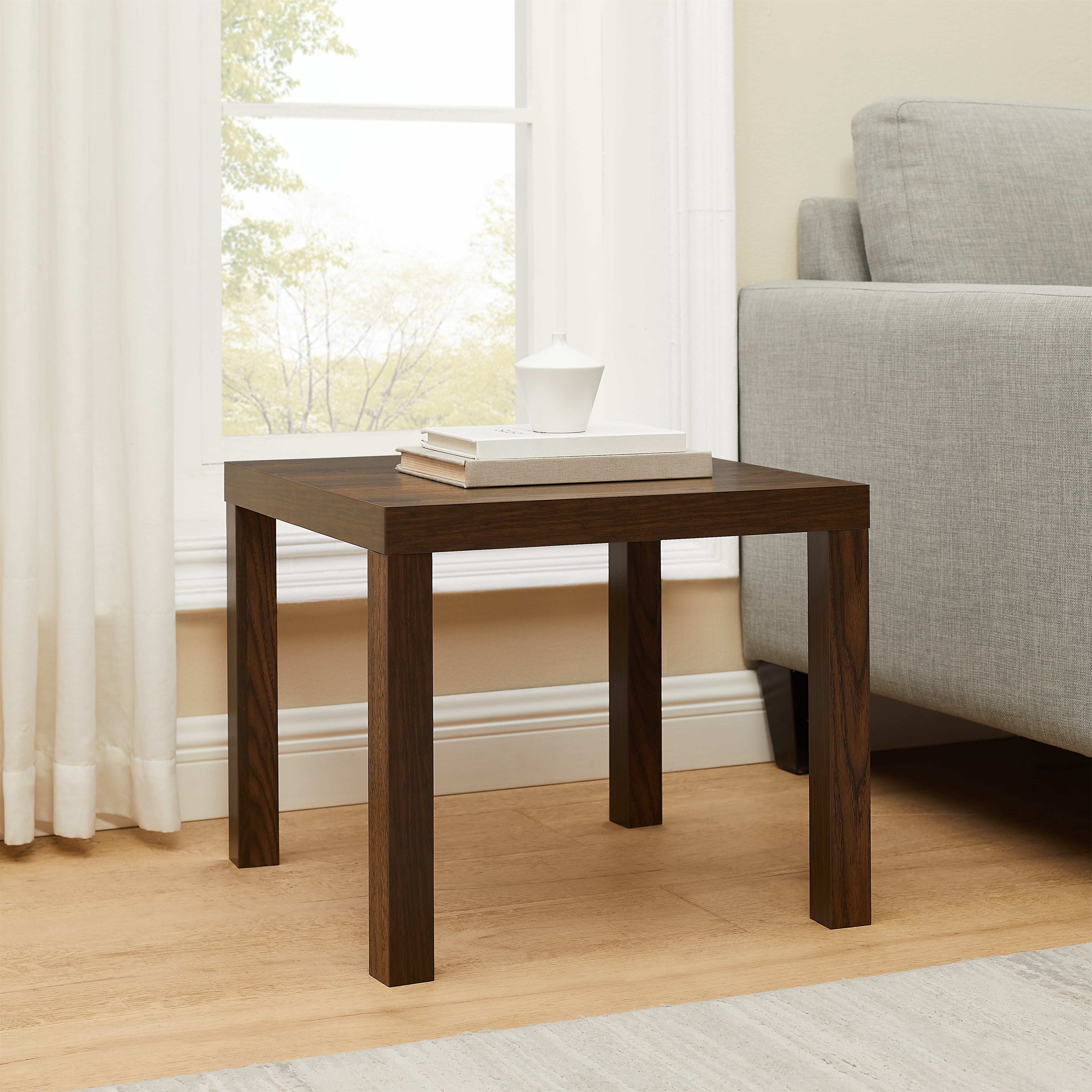 Mainstays Parson End Table, Walnut Finish