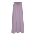 thumbnail image 3 of Una Línea de Vestidos de Verano para las Mujeres 2025 sin Mangas Vestido de Noche Suave, Cuello en V Plisado Vestido de Sueño Ligero, 3 of 7