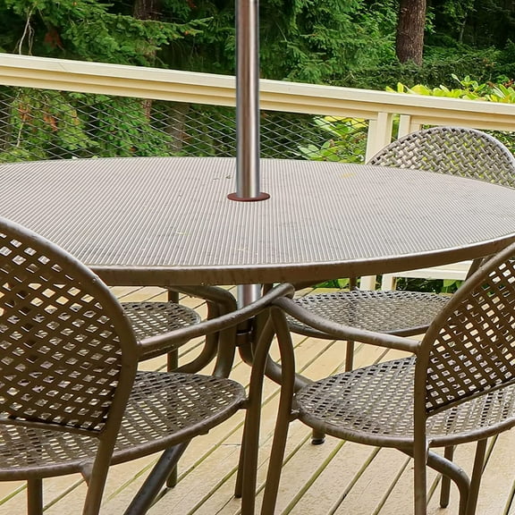 Omeite Garden umbrella table rubber cover outdoor table hole plug sun umbrella protective cover (brown rubber type)