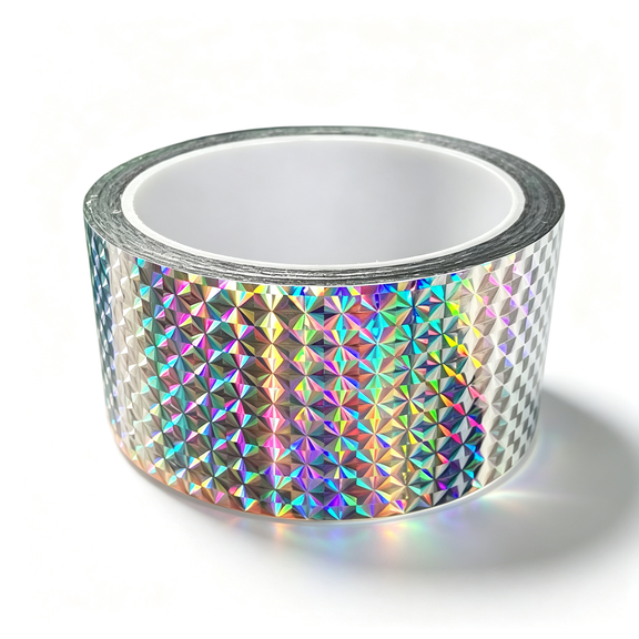 Lohol 2" x 164' Self-Adhesive Holographic Reflective Tape – High-Visibility Safety Roll for Outdoor, Industrial & Decorative Use