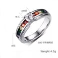 thumbnail image 2 of K-KED Fashion Six Color Accessories With Zircon Stainless Steel Rainbow Color Rings, 2 of 6