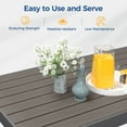 thumbnail image 3 of Superjoe 51" Aluminum Durable Outdoor Dining Table, Gray, 3 of 7