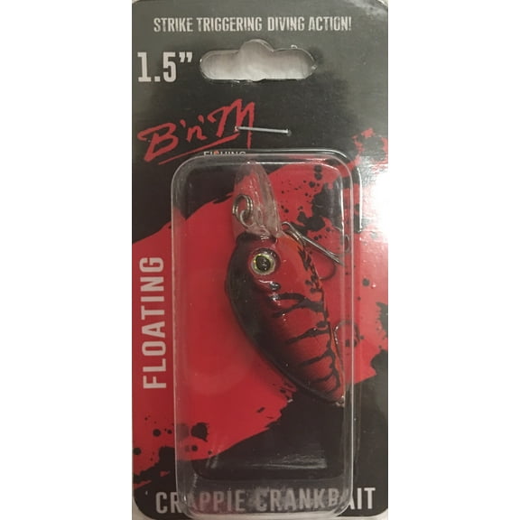 B'n'M Crappie Crankbait 1.5" Ultra-Lite Floating Hard Bait