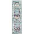 thumbnail image 2 of SAFAVIEH Crystal Jonette Oriental Runner Rug, Teal/Purple, 2'2" x 11', 2 of 8