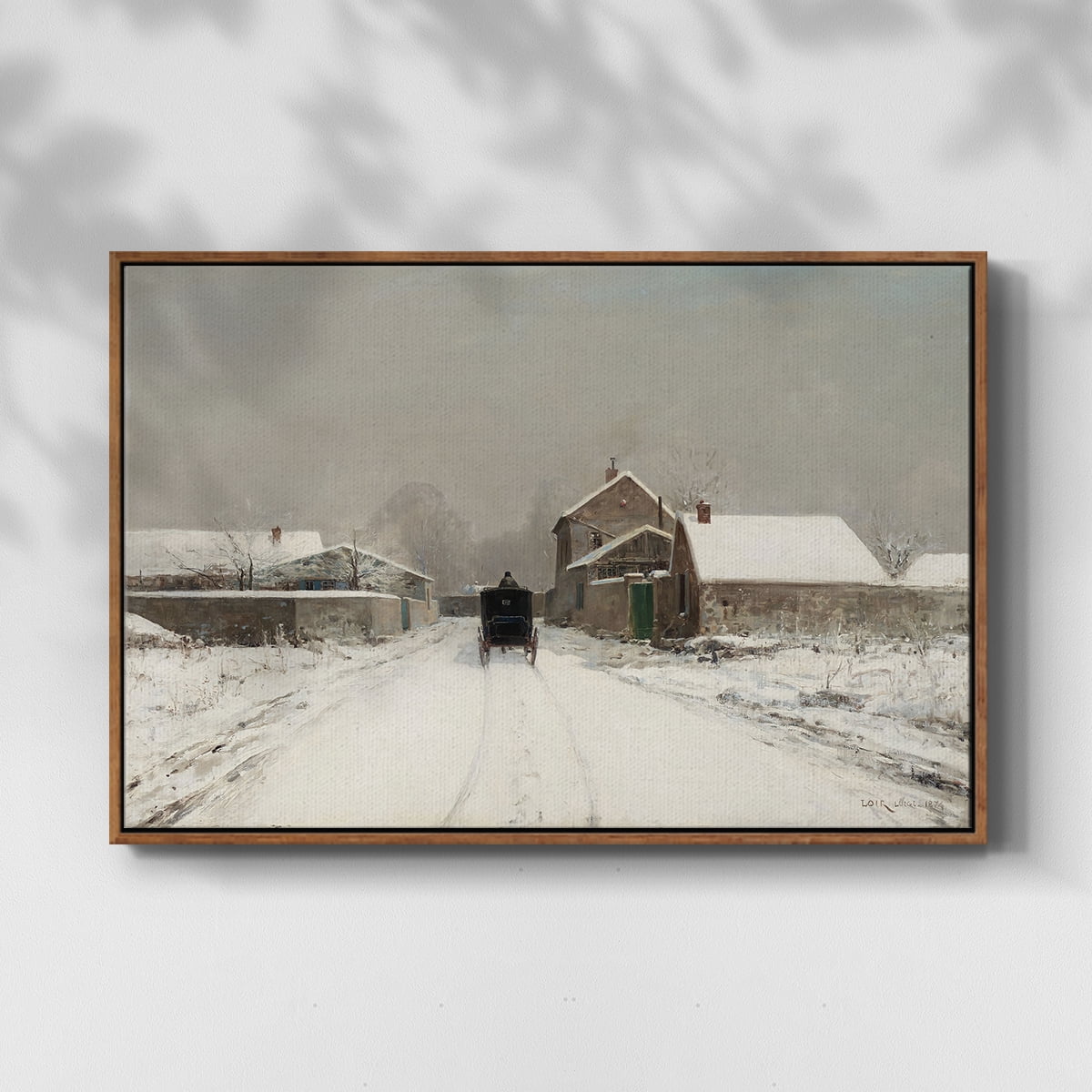 Vintage Animal Print-XXVII By Wexford Home Framed in Walnut Wood Gallery Wrapped Canvas 17 in. x 25 in.