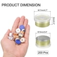 thumbnail image 2 of Uxcell Tapas Flip Off de 15 mm 200PCS Sellos Sin Bisel Tapas Flip Off para Frascos de Vidrio Botellas Liofilizadas, Transparente/Dorado Verde, 2 of 6