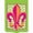 Green, variant on Jozie B 549 Blue Chevron Fleur De Lis Flag, Large