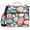 Colorful Small Stones, variant on 3 Ring Zipper Binder with Shoulder Strap Waterproof Trapper Keeper 2 Inch D-Ring 500 Sheets Capacity White Black Marble Texture