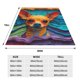 thumbnail image 3 of Balery Colorful Textured Chihuahua Manta de Felpa Suave y Acogedora – Cobija de Franela Aterciopelada para Cama, Lavable y Cálida para Sofá, Mascotas, Transpirable-80"x60", 3 of 7