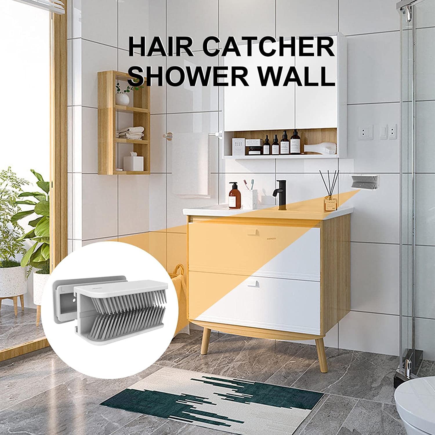 Shop Generic Shower Hair Catcher Wall - Reusable Hair Catcher