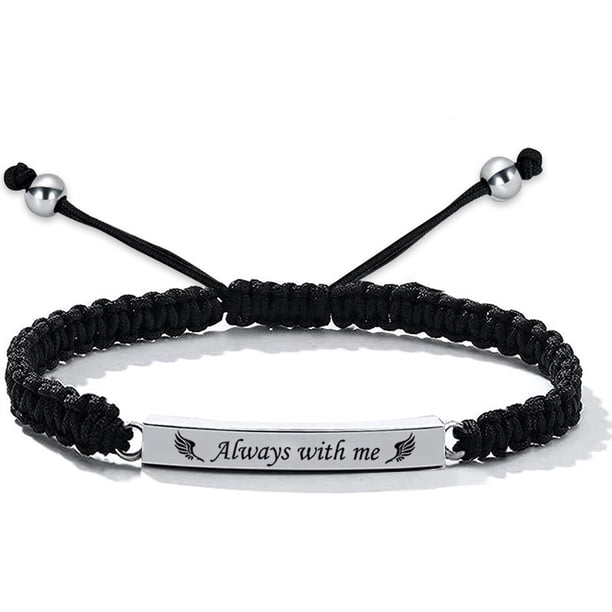 Pulsera de urna conmemorativa de cremación ajustable - Pulsera de urna trenzada hecha a mano de cremación de acero inoxidable Pulsera de urna para cenizas