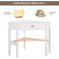 thumbnail image 5 of POWERSTONE Corner Desk with Drawer & Storage Shelves Small Triangle Writing Table Computer Desk Corner Vanity for Home Office Small Space White, 5 of 7
