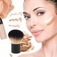 thumbnail image 3 of Brocha de maquillaje para base de tamaño grande, herramienta de brocha para polvos y rubor facial suave (marrón) Ehuebsd Cuidado Belleza, 3 of 3