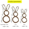 thumbnail image 2 of Easter Bunny Wreath Bunny-Shaped Grapevine Twig Wreath Handmade Rattan Rabbit Garland Pendant for Front Door Decoration Brown, 2 of 9