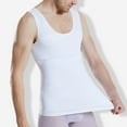 thumbnail image 2 of Men Body Shaper Vest Tight Tank Top Compression Shirt Tummy Control Underwear Shapewear Body Shaper Vest Compression,White,XXXXL, 2 of 5