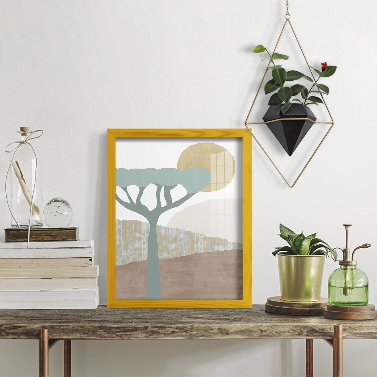 Ennerdale II - Framed Print w/glass - Sunflower Yellow