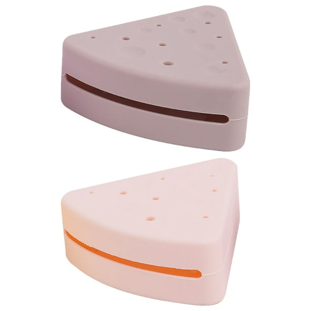 2 soportes para maquillaje, estuche triangular para esponjas de maquillaje
