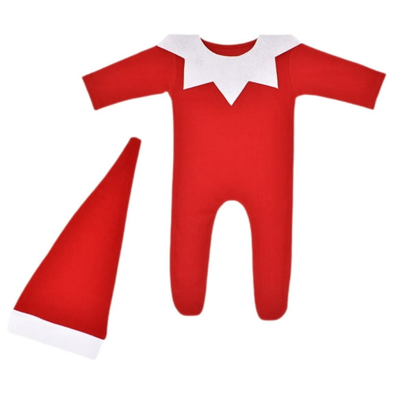Newborn Christmas Photography Red Footwear Three-piece Set Romper Boy Clothes Boys Infant Bodysuit Baby for
