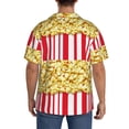 thumbnail image 3 of KLL Popcorn Print Men's Shirt Short Sleeve Button Down Summer Cuba Beach Shirts- 3X-Large, 3 of 5