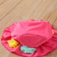 thumbnail image 3 of Infant Girls 3 Piece Bathing Suit  Flower Ruffle Halter Neck Swimming Tops  Bottoms and Sun Protection Cap, 3 of 6