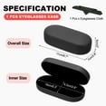 thumbnail image 2 of Estuche Duro para Gafas Uxcell, 1 Paquete de Cuero PU Grande, Organizador Protector de Gafas de Sol con Grano de Litchi, Negro, 2 of 7