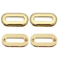 thumbnail image 1 of Uxcell 4Pcs Ojetes Atornillados, Ojetes Ovalados de Aleación de 1 pulgada para Bolsas, Cortinas y Reemplazo de Ropa de Cuero, Dorado, 1 of 6