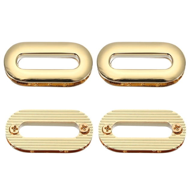 Uxcell 4Pcs Ojetes Atornillados, Ojetes Ovalados de Aleación de 1 pulgada para Bolsas, Cortinas y Reemplazo de Ropa de Cuero, Dorado