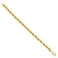 thumbnail image 3 of 6.7mm Polished 14k Yellow Gold Plated Twisted Rope Chain Bracelet, 8.5 inches, 3 of 7