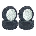thumbnail image 4 of lionlar 4 Pieces Rubber Wheel Set 12mm Hex for Wltoys 144001 1/14 Remote Control Vehicle White, 4 of 6