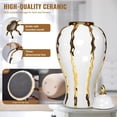 thumbnail image 7 of Gold and White Ginger Jars,White Vases Home Decor,Handmade Porcelain Vases with Lid for Living Room,Ceramic Vase 18 in for Cafe,Beautifully Packaged Gifts (White and Gold, 14in), 7 of 7