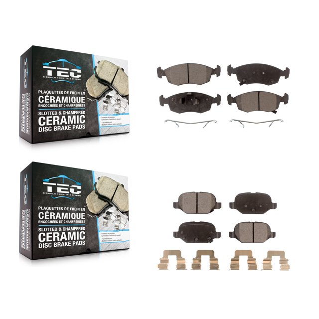 TEC Front Rear Ceramic Brake Pads Kit for Car Fiat 500 KTC-100252