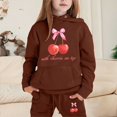 thumbnail image 2 of Byoo Big Girls Tracksuit Child Cherry Print Pullover Hoodie Sweatpants Sweatsuit Outfits, 2 of 4