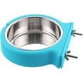 thumbnail image 1 of Cuenco para perros con jaula, cuencos extraíbles de acero inoxidable para agua y alimentos, jaula para gallinero, taza para gatos, cachorros, pájaros y mascotas, 1 of 5