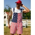 thumbnail image 4 of 250th Anniversary American Flag Overalls Men,USA Hat,4th of July Sunglasses,Patriotic Socks,4 Pcs for Memorial Independence Day(Red White Blue,3XL), 4 of 8